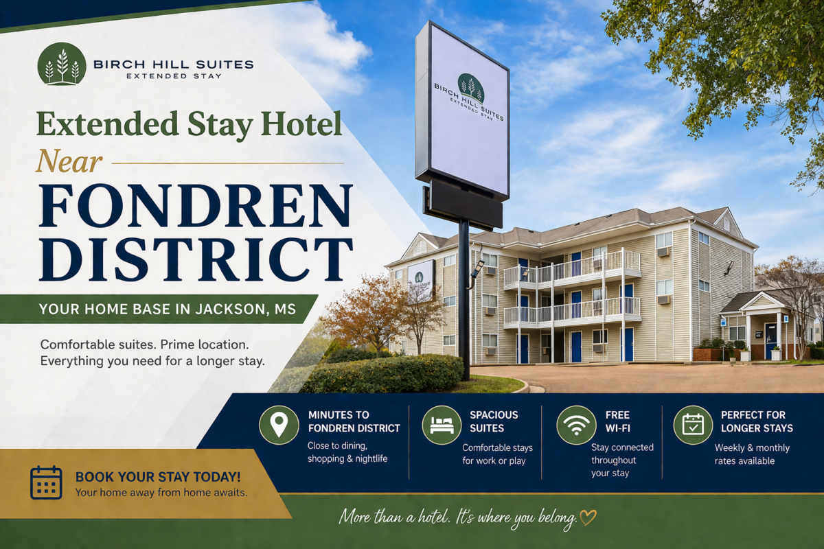 Extended Stay Hotel Near Fondren District – Your Home Base in Jackson, MS