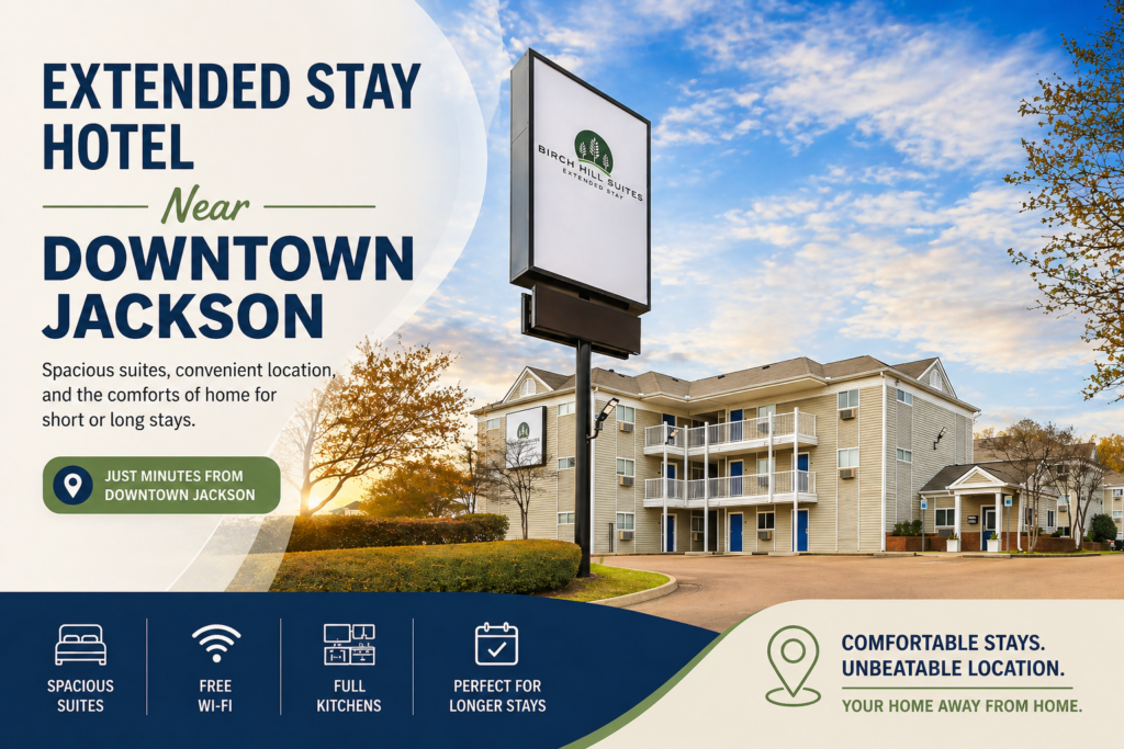 Extended stay hotel near downtown Jackson - HAFH 1